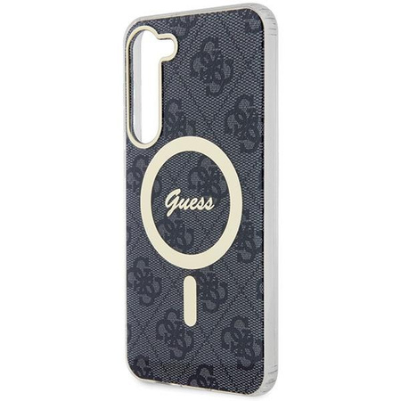 Etui Guess GUHMS23MH4STK S23+ S916 - czarne 4G MagSafe
