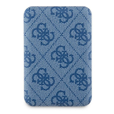 Guess Powerbank indukcyjny 15WGUPB5FP4EMGB 5000mAh niebieski/blue 4G Leather Metal Logo MagSafe