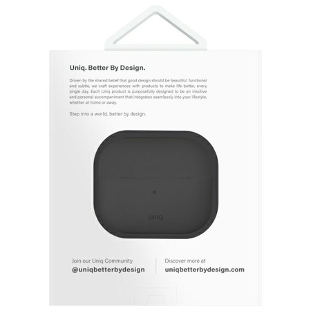 UNIQ etui Lino AirPods 4 Silicone        szary/ash grey