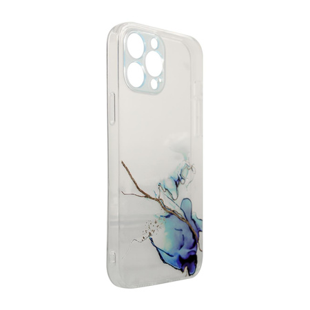 Marble Case etui do Samsung Galaxy A12 5G żelowy pokrowiec marmur niebieski