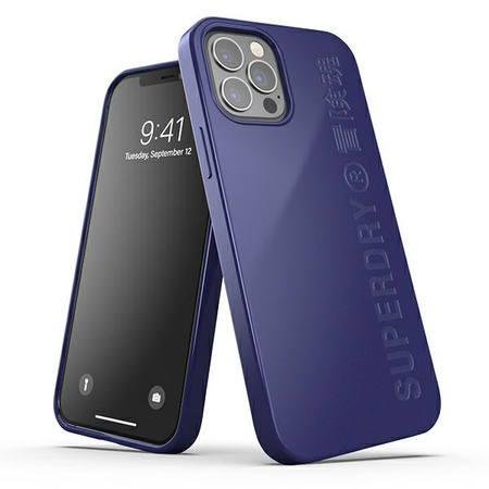 SUPERDRY ETUI SNAP DO IPHONE 12 12 PRO KOMPOSTOWALNE OCHRONNE GRANATOWE