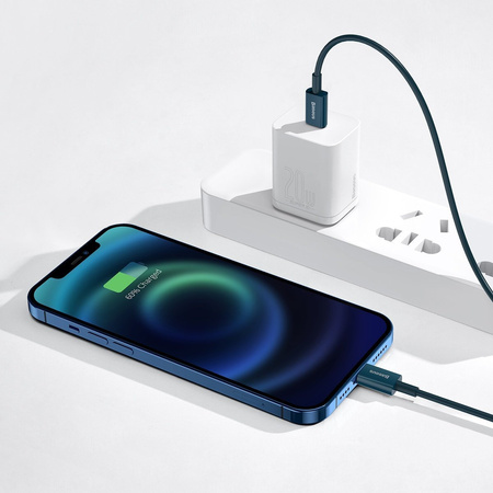 BASEUS KABEL USB-C DO DO LIGHTNING 20W DO IPHONE 12 13 14 2M SZYBKIE