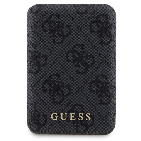 Zestaw Guess GUBPM5P15S4GEMGK iPhone15 6.1 hardcase + Powerbank 5000mAh MagSafe czarny/black 4G Metal Logo