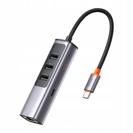 MCDODO PRZEJŚCIÓWKA ADAPTER USB-C ETHERNET GIGABIT RJ45 HUB 3X USB 3.0 100W