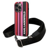 Etui Karl Lagerfeld KLHCP14XSTSTP na iPhone 14 Pro Max hardcase - różowe Color Stripes Strap