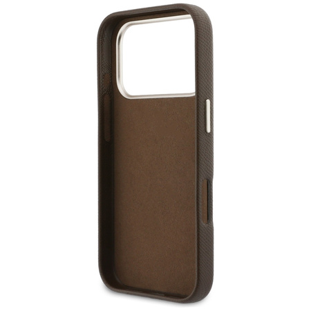 Etui Guess FW Resin Logo do iPhone 17    Pro brązowy