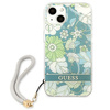 Guess GUHCP13SHFLSN iPhone 13 mini 5,4" zielony/green hardcase Flower Strap