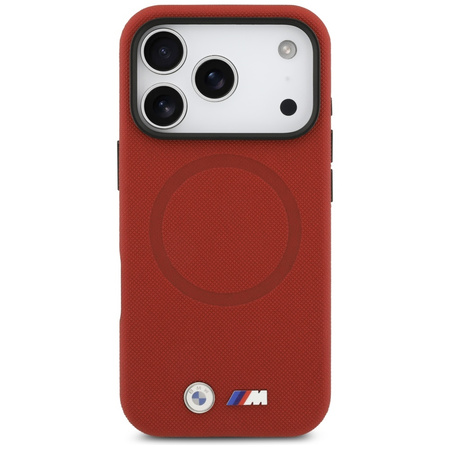 Etui BMW M FW Metal Logo MagSafe do iPhone 17 Pro czerwony