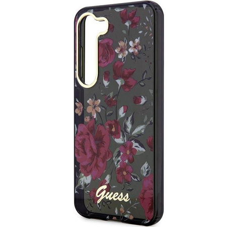 Etui Guess GUHCS23SHCFWSA S23 S911 zielony/khaki hardcase Flower Collection