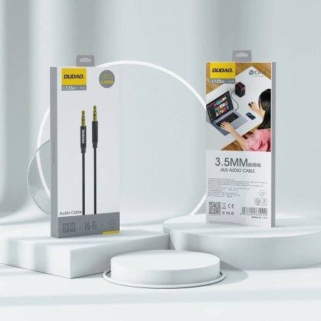 DUDAO KABEL AUX MINI JACK 3.5MM 1M 3 POLÓWY STEREO DO TELEFONÓW IPHONE