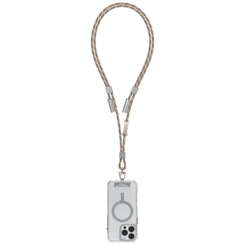 Uniwersalna smycz do telefonu kabel 2w1  Skinarma Dyno Ve USB-C/USB-C beżowy