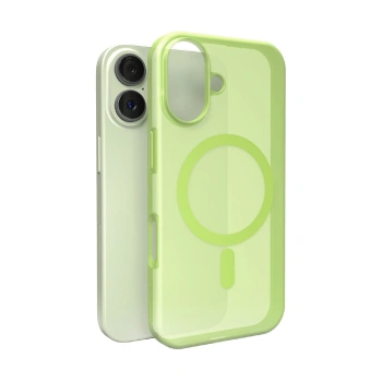Etui silikonowe Puro Daylight kompatybilne z Magsafe na iPhone 17 - półprzezroczyste zielone
