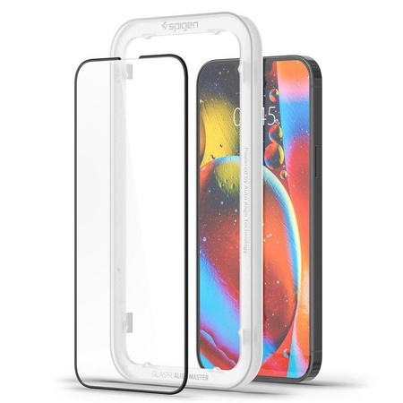 SZKŁO HARTOWANE SPIGEN ALM GLASS FC 2-PACK IPHONE 13 PRO MAX / 14 PLUS BLACK