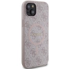 Etui Guess 4G Collection Leather Metal Logo MagSafe na iPhone 15 / 14 / 13 - różowe