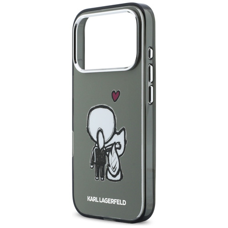 Etui Karl Lagerfeld Karl & Choupette     Back MagSafe do iPhone 17 Pro czarny