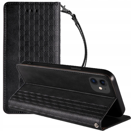HURTEL MAGNET STRAP CASE POKROWIEC DO IPHONE 13 MINI PORTFEL + SMYCZ CZARNY