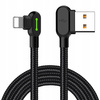 MCDODO KABEL KĄTOWY 90° LIGHTNING DWUSTRONNY DO IPHONE 11 12 13 14 LED 3M