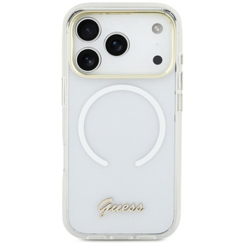 Etui Guess IML Gradient Script Metal     MagSafe do iPhone 17 biały