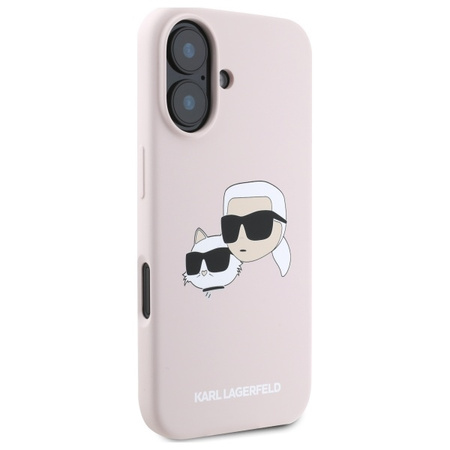 KARL LAGERFELD ETUI DO IPHONE 16 6.1 DO MAGSAFE SILIKONOWE Z DOUBLE HEADS