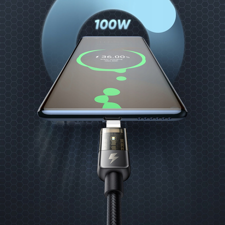 MCDODO KABEL USB-C DO APPLE MACBOOK SZYBKIE ŁADOWANIE USB TYP C 100W 1M LED