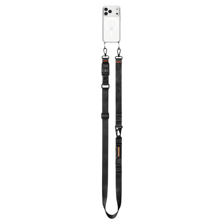 Spigen Universal Crossbody Lanyard Strap (Strap 1P + ConTag 1P + Connector 2P) DA30M, black