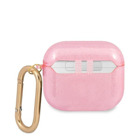 Guess GUA3UCG4GP AirPods 3 cover różowy/pink Glitter Collection