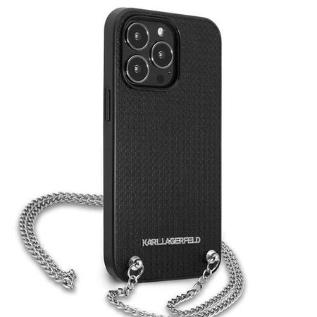 KARL LAGERFELD POKROWIEC DO IPHONE 13 PRO 13 6,1 HARDCASE LEATHER TEXTURED
