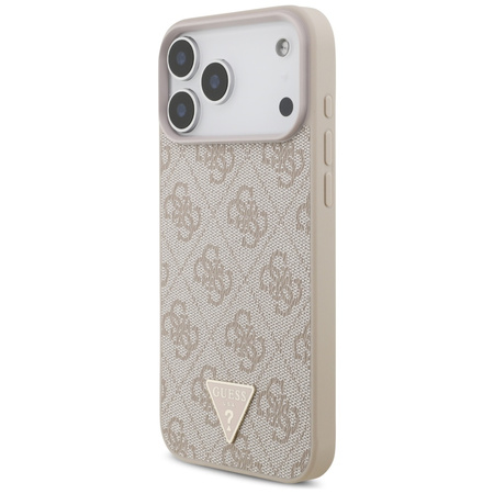 Etui Guess 4G Strap Triangle Logo        MagSafe do iPhone 17 Pro Max różowy