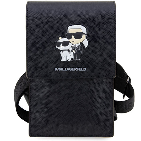 Karl Lagerfeld Torebka KLWBSAKCPMKczarny/black Saffiano Karl & Choupette