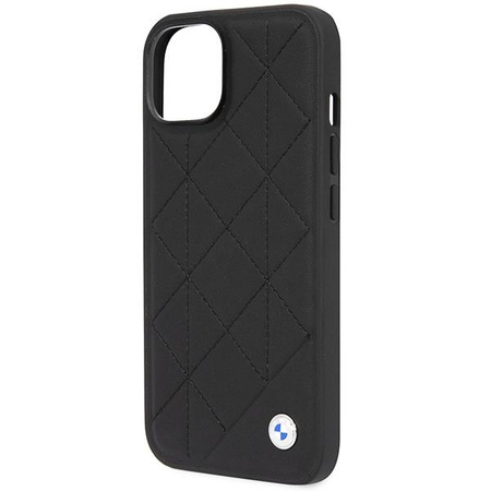 Etui BMW BMHCP14S22RQDK na iPhone 14 - czarne Leather Quilted