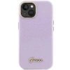 Etui Guess Glitter Glossy Script do iPhone 15 - liliowe