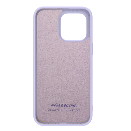 Silikonowe etui Nillkin CamShield Silky Silicone Case do iPhone 15 Pro z osłoną na aparat - jasnofioletowe