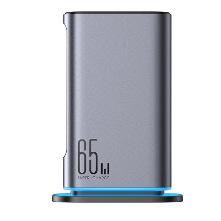 Ładowarka Joyroom JR-TCM02 wieloportowa GaN 65W EU 4x USB-C 2x USB-A - ciemnoszara