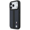 Etui BMW M Perforated Stripe Logo MagSafe do iPhone 17 Pro granatowy
