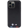 Etui BMW Leather Stamp Tricolor do iPhone 15 Pro Max - czarne