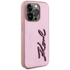 KARL LAGERFELD ETUI WRINKLED METAL DO IPHONE 15 PRO MAX Z PODPISANĄ OKŁADKĄ
