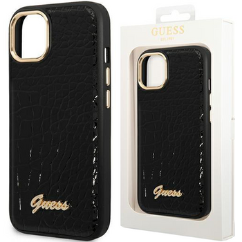 Guess GUHCP14MHGCRHK iPhone 14 Plus 6,7" czarny/black hardcase Croco Collection
