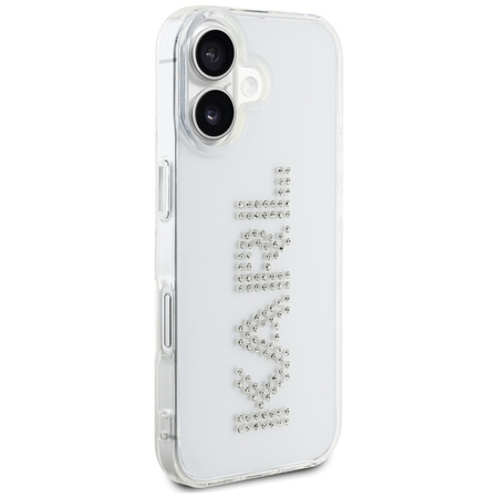 KARL LAGERFELD ETUI IML RHINESTONES LOGO DO IPHONE 16 PRZEZROCZYSTE DESIGN