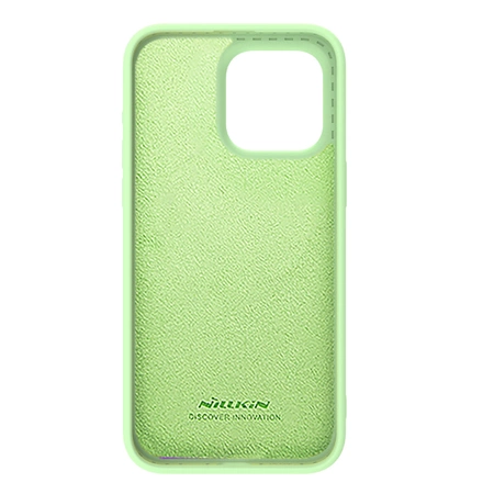 Silikonowe etui Nillkin CamShield Silky Silicone Case do iPhone 15 Pro z osłoną na aparat - miętowe