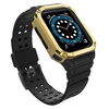 Protect Strap Band opaska z etui do Apple Watch 7 / 6 / 5 / 4 / 3 / 2 / SE (41 / 40 / 38mm) obudowa pancerny pokrowiec na zegarek czarny