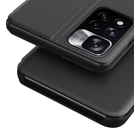 Eco Leather View Case elegancki futerał etui z klapką i funkcją podstawki Xiaomi Redmi Note 11 Pro+ 5G (China) / 11 Pro 5G (China) / Mi11i HyperCharge / Poco X4 NFC 5G czarny