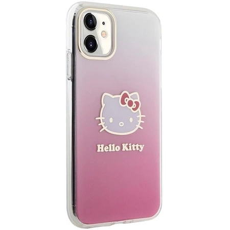 Etui Hello Kitty IML Gradient Electrop Kitty Head na iPhone 11 / Xr - różowe