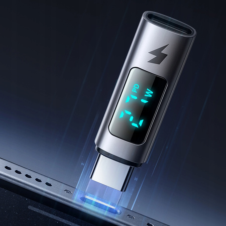 MCDODO ADAPTER PRZEJŚCIÓWKA USB-C USB TYP C DO LIGHTNING IPHONE 60W MIERNIK