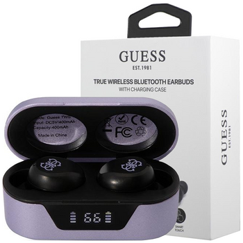 Guess słuchawki Bluetooth GUTWST31EU TWS + stacja dokująca fioletowy/purple