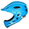 Kask rowerowy fullface dziecięcy Wozinsky z tylną lampką USB 52-56 cm - niebieski