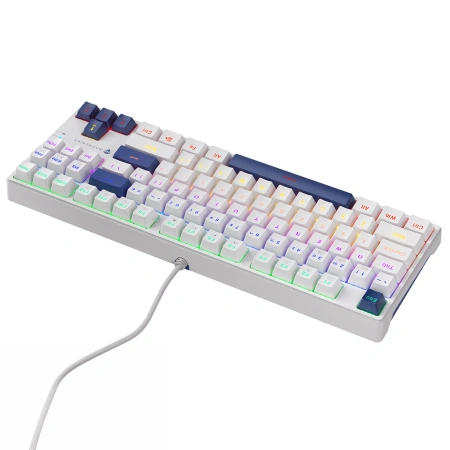 Klawiatura gamingowa Machenike K500B-B87 przewodowa mechaniczna podświetlana Red Switch - biała