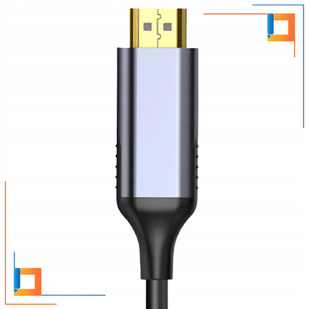 CO2 KABEL VGA - HDMI PRZEJŚCIÓWKA KONWERTER ADAPTER FULL HD 1080P 60HZ 1M