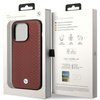 Etui BMW BMHCP14L22RFGR na iPhone 14 Pro burgundowy/burgundy Leather Diamond Pattern