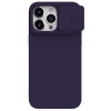 Silikonowe etui Nillkin CamShield Silky Silicone Case do iPhone 15 Pro z osłoną na aparat - ciemnofioletowe