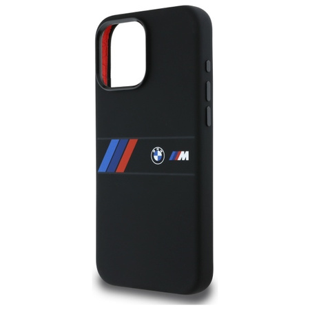BMW ETUI HARDCASE SILIKONOWE DO IPHONE 16 PRO MAX DO MAGSAFE MIDDLE STRIPE